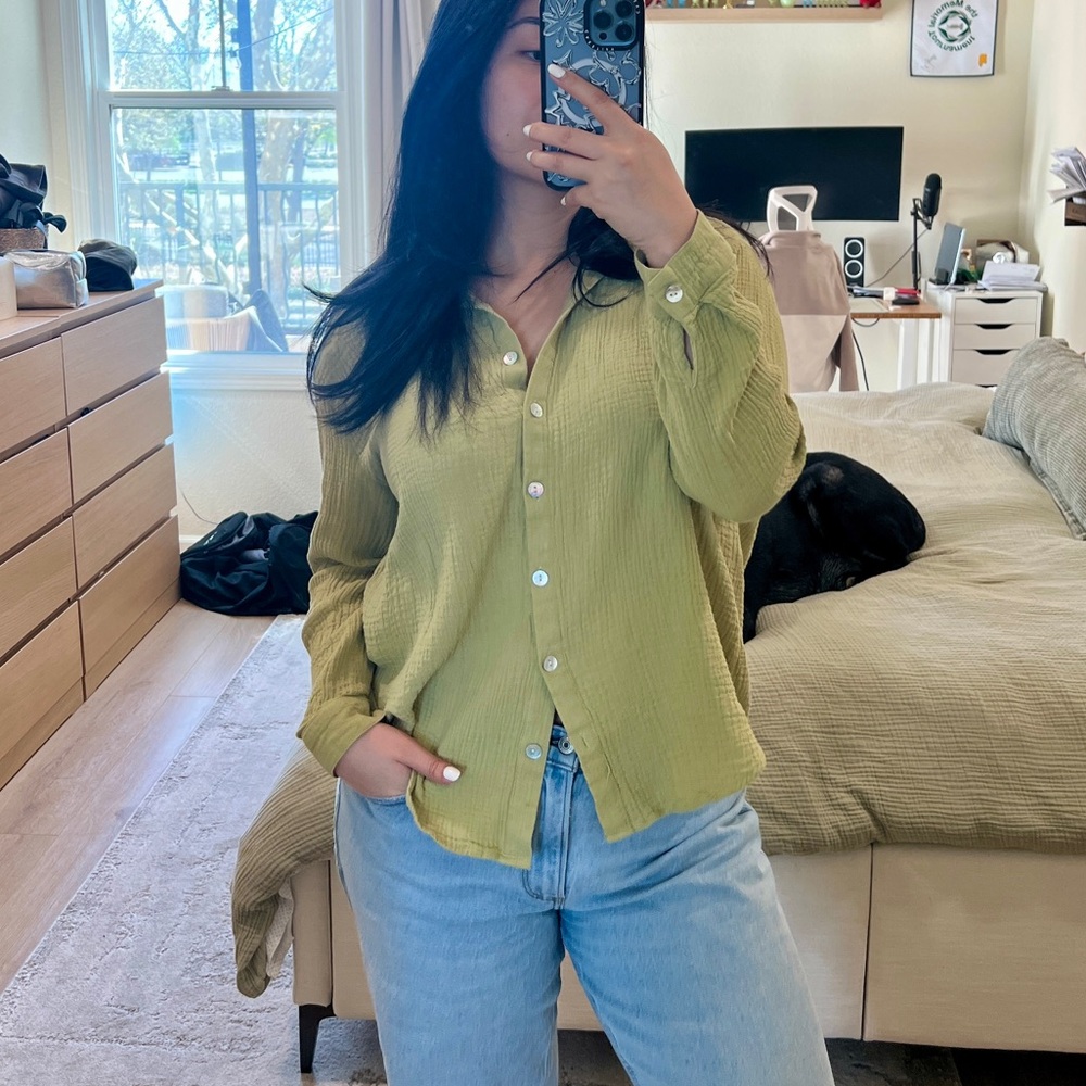 Princess Polly Light Green Shirt